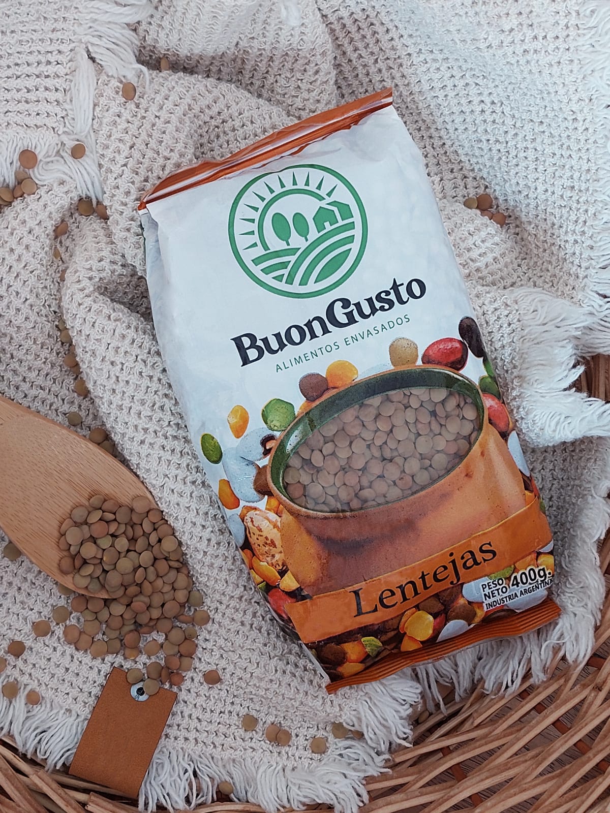 Lenteja BuonGusto — bolsa 400 gramos