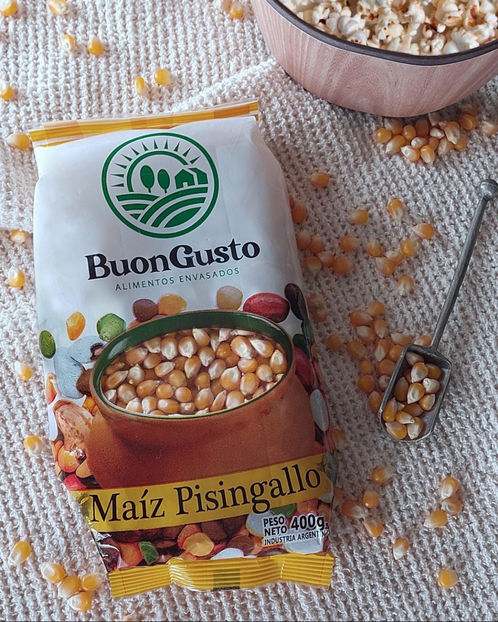 Maíz pisingallo BuonGusto — bolsa 400 gramos